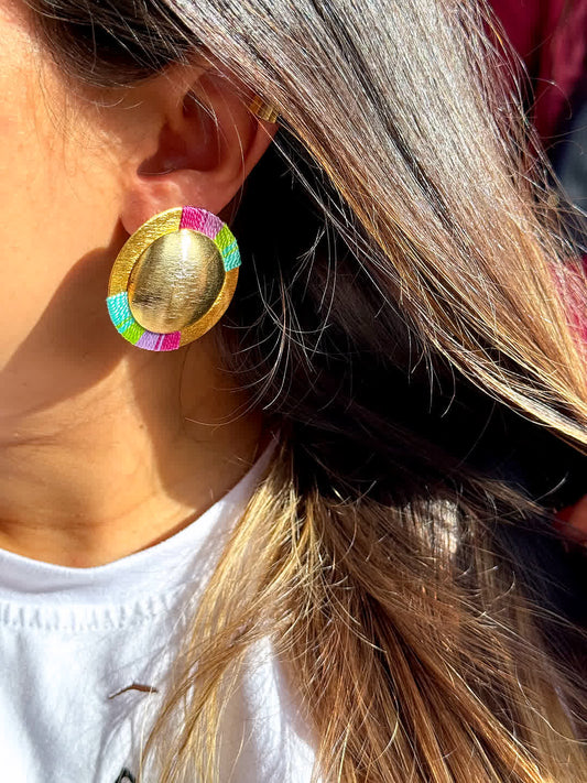 Aretes Amazonia Maxi Purple - Sara´s accesorios