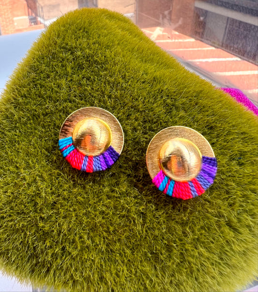 Aretes Topo Amazonia mini Galactica - Sara´s accesorios