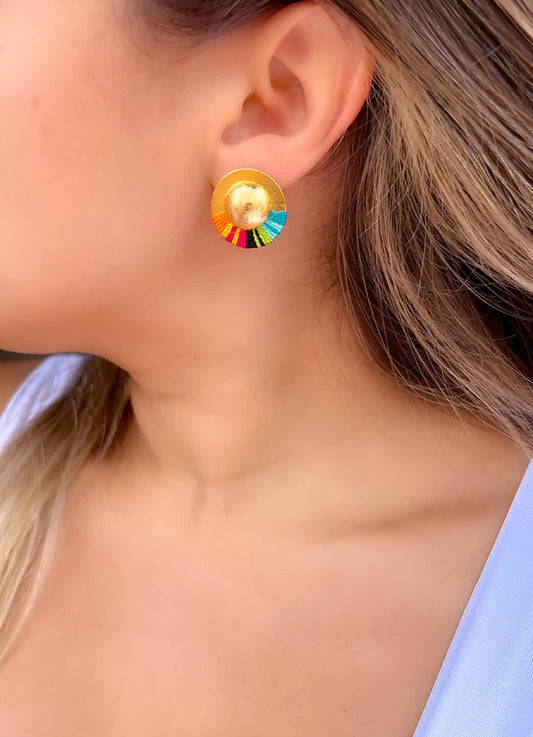 Aretes Topo Amazonia mini Saras - Sara´s accesorios