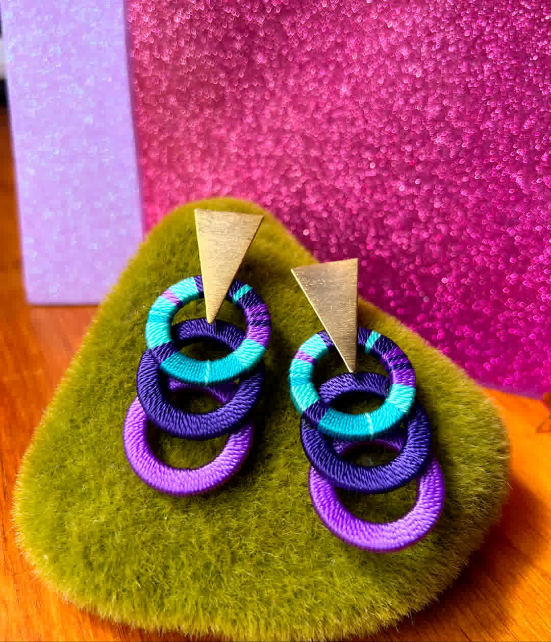Aretes Constelación Aurora Morado Celeste
