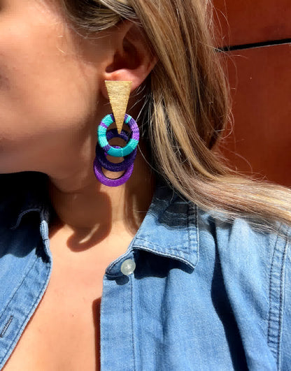 Aretes Constelación Aurora Morado Celeste
