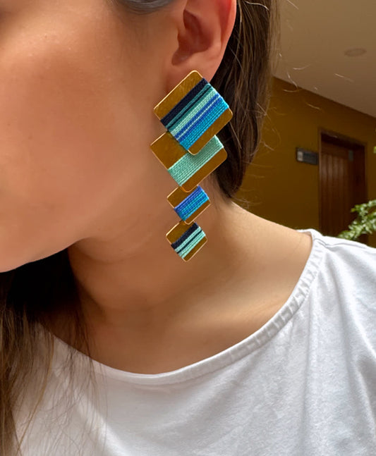 Aretes Caribe Curacao Azules