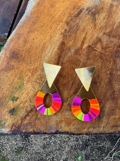 Aretes Dominica Maracuya - Sara´s accesorios