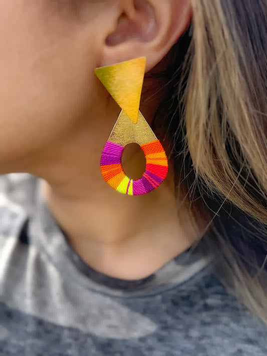 Aretes Dominica Maracuya - Sara´s accesorios