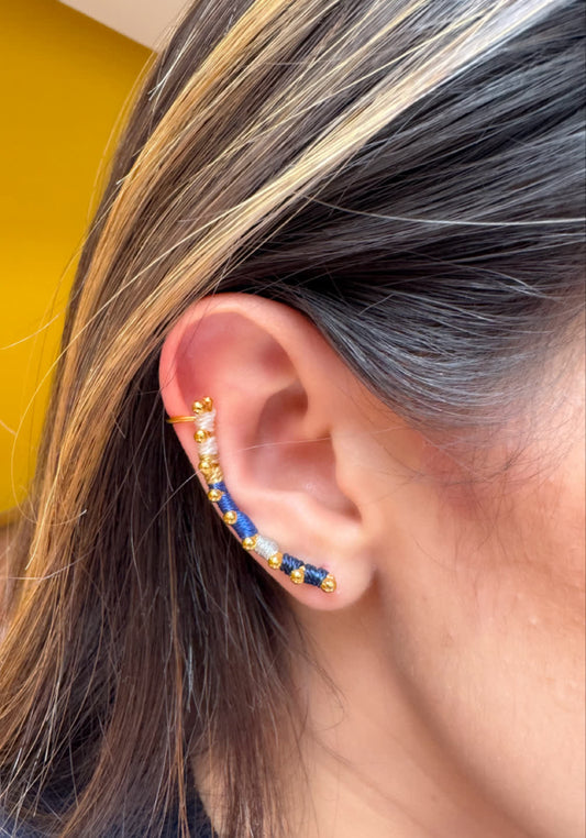 Aretes Earcuff Mari Nauty Blue