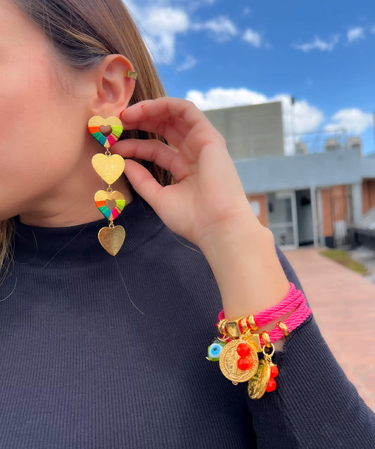 Aretes Amazonia Florencia Corazon Primavera