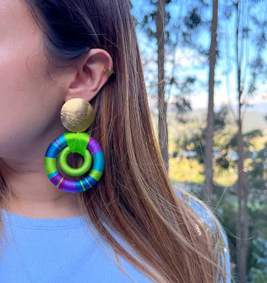 Aretes Praga Iris Pistacho