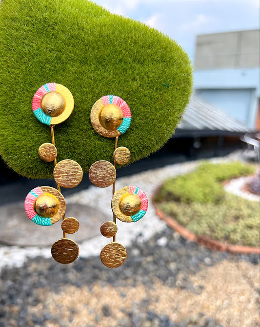 Aretes Amazonia Leticia Pink - Sara´s accesorios