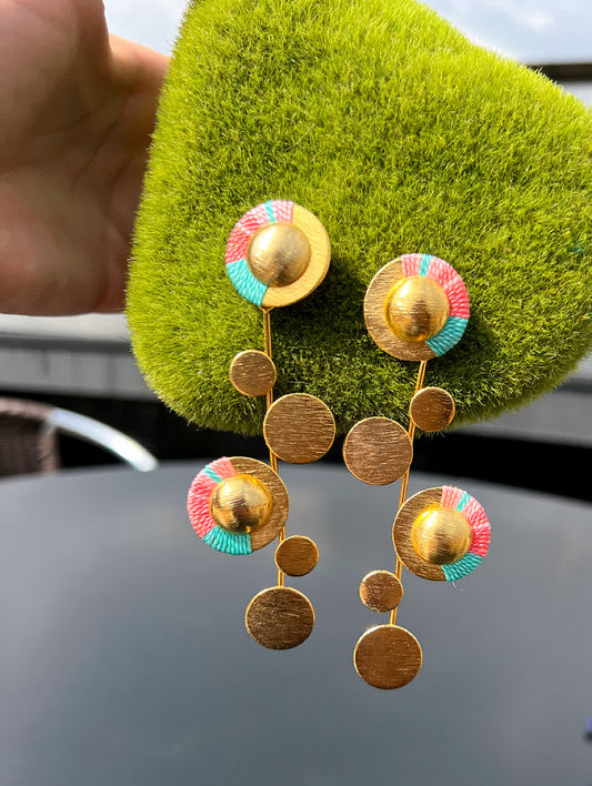 Aretes Amazonia Leticia Pink - Sara´s accesorios
