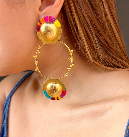Aretes Amazonia Macambo Venecia - Sara´s accesorios