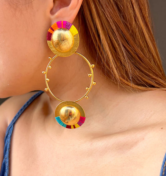 Aretes Amazonia Macambo Venecia - Sara´s accesorios
