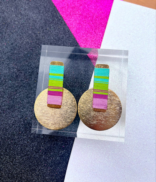 Aretes Amazonia Redondo Macuna Purple