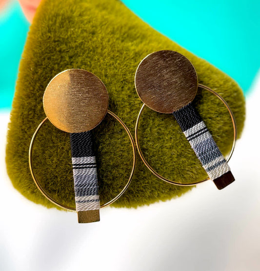 Aretes Amazonia Manaca Blanco Negro