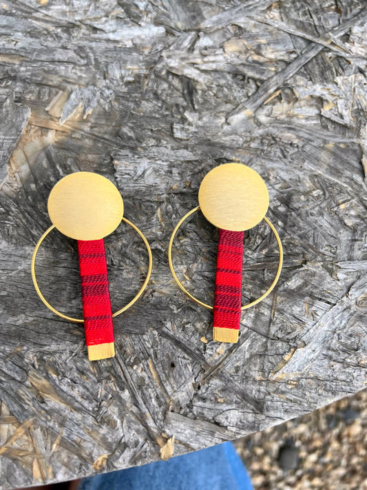 Aretes Amazonia Manaca Rojo