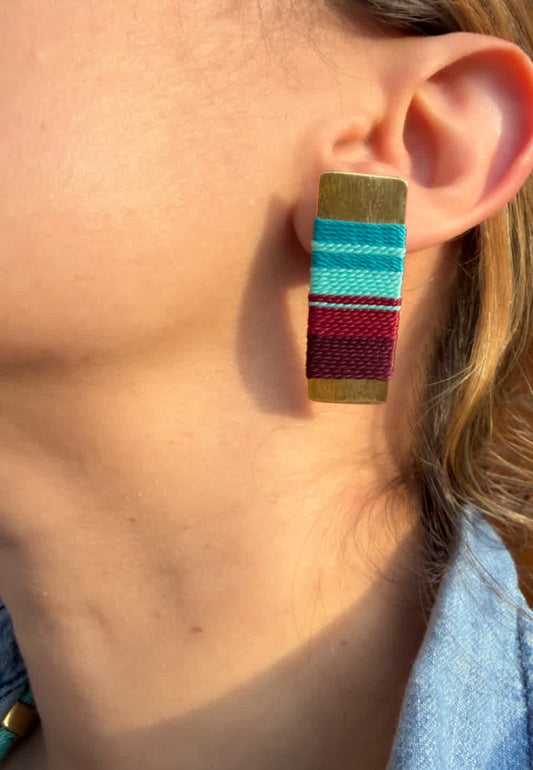 Aretes Praga Maxi Ellen Vino Celeste