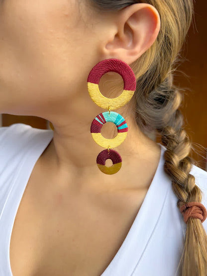 Aretes Praga Mulán Vino Celeste