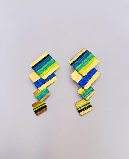 Aretes Caribe Curacao Verdes y azules