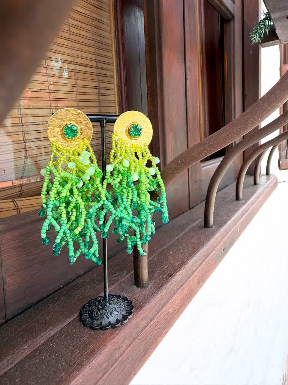 Aretes Cristal MG Marisol Verdes