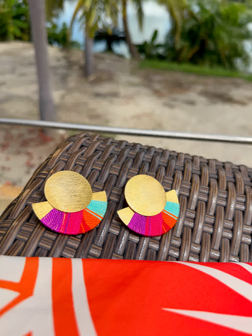 Aretes Caribe Tobago Fresa