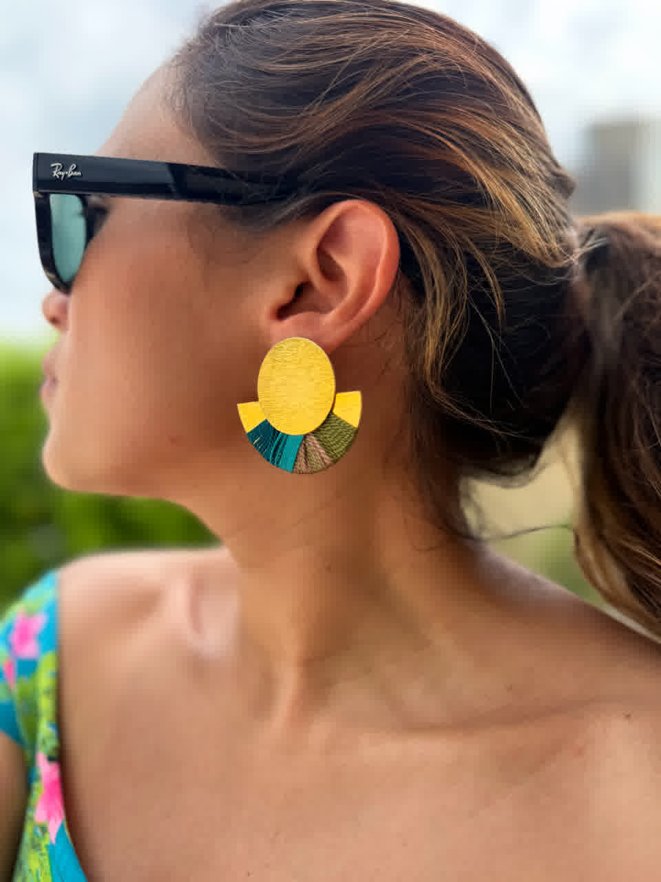 Aretes Caribe Tobago Palma de Cera