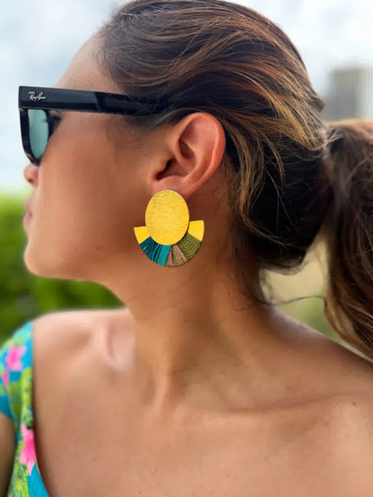 Aretes Caribe Tobago Palma de Cera