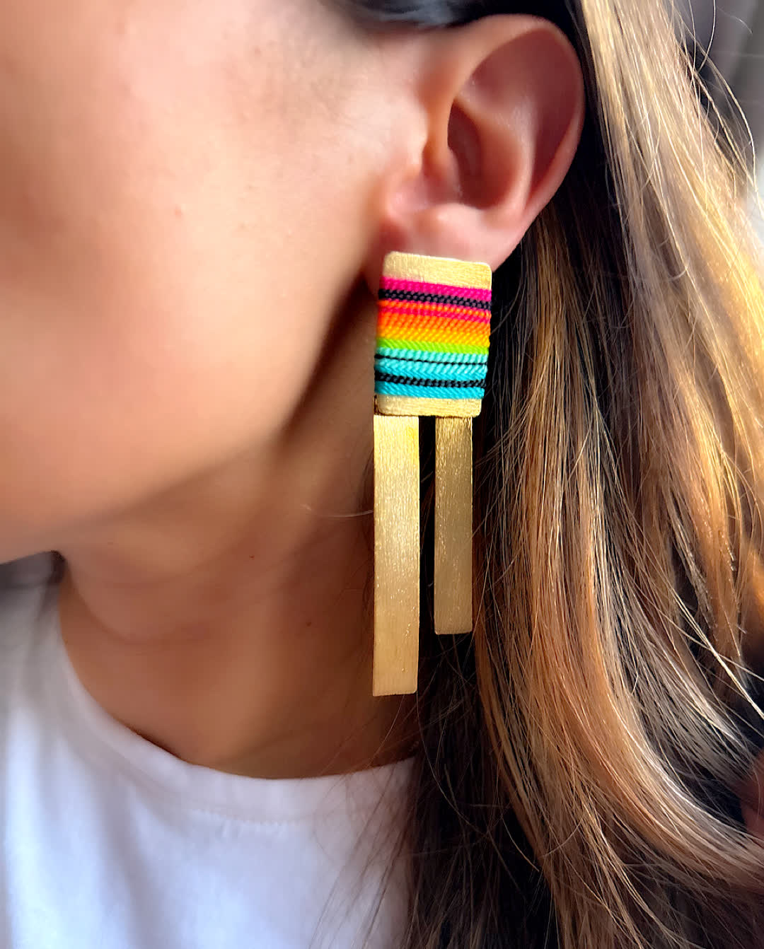 Aretes Amazonia Parana Glam Sara´s - Sara´s accesorios