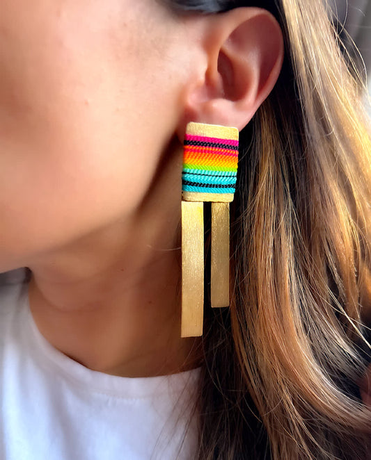 Aretes Amazonia Parana Glam Sara´s - Sara´s accesorios