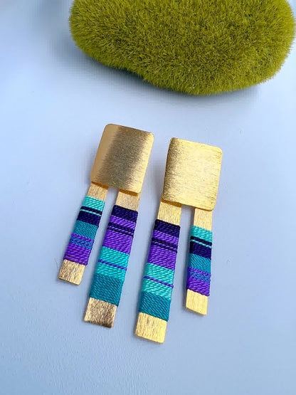 Aretes Amazonia Parana Morado Celeste