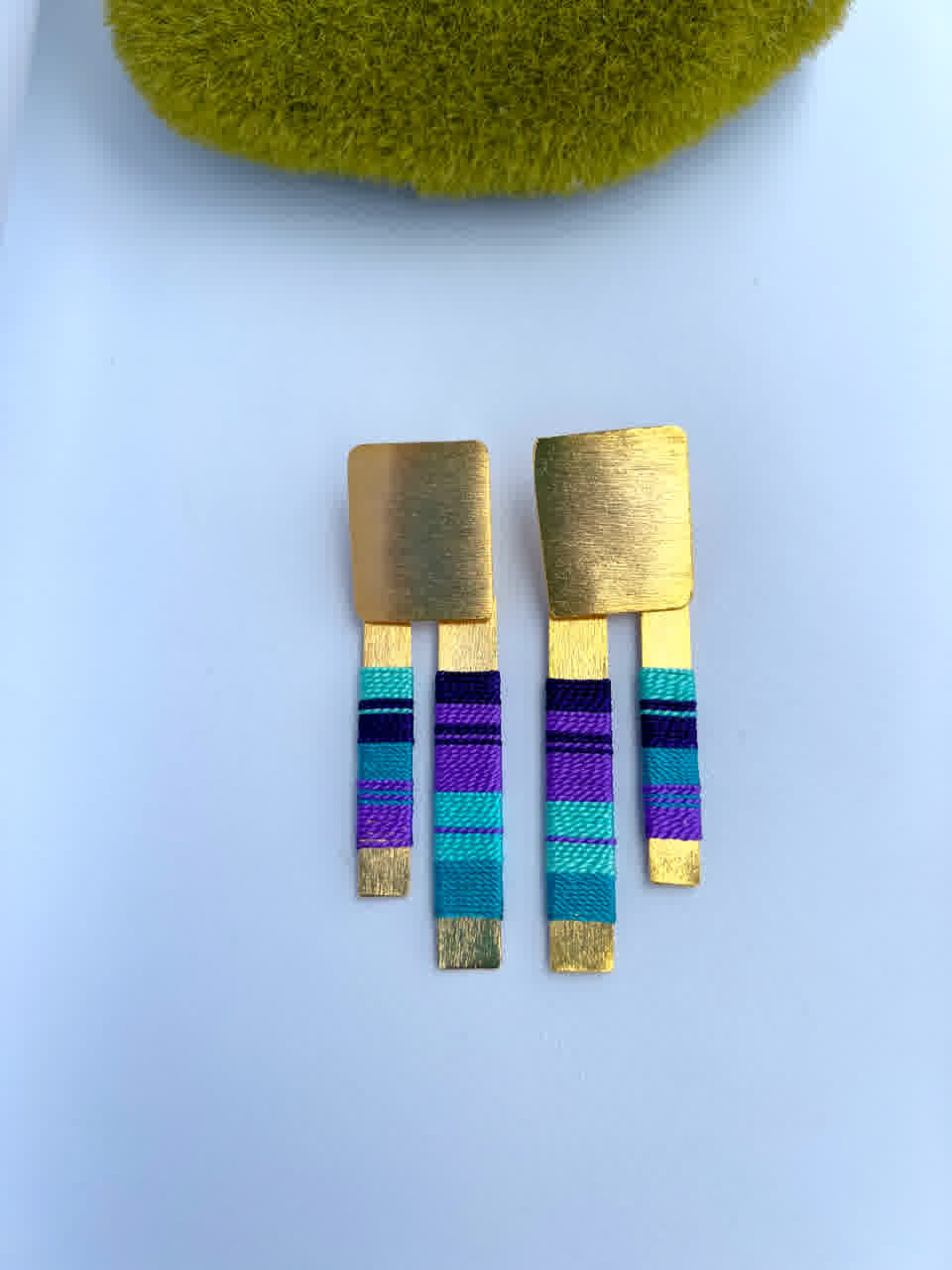 Aretes Amazonia Parana Morado Celeste