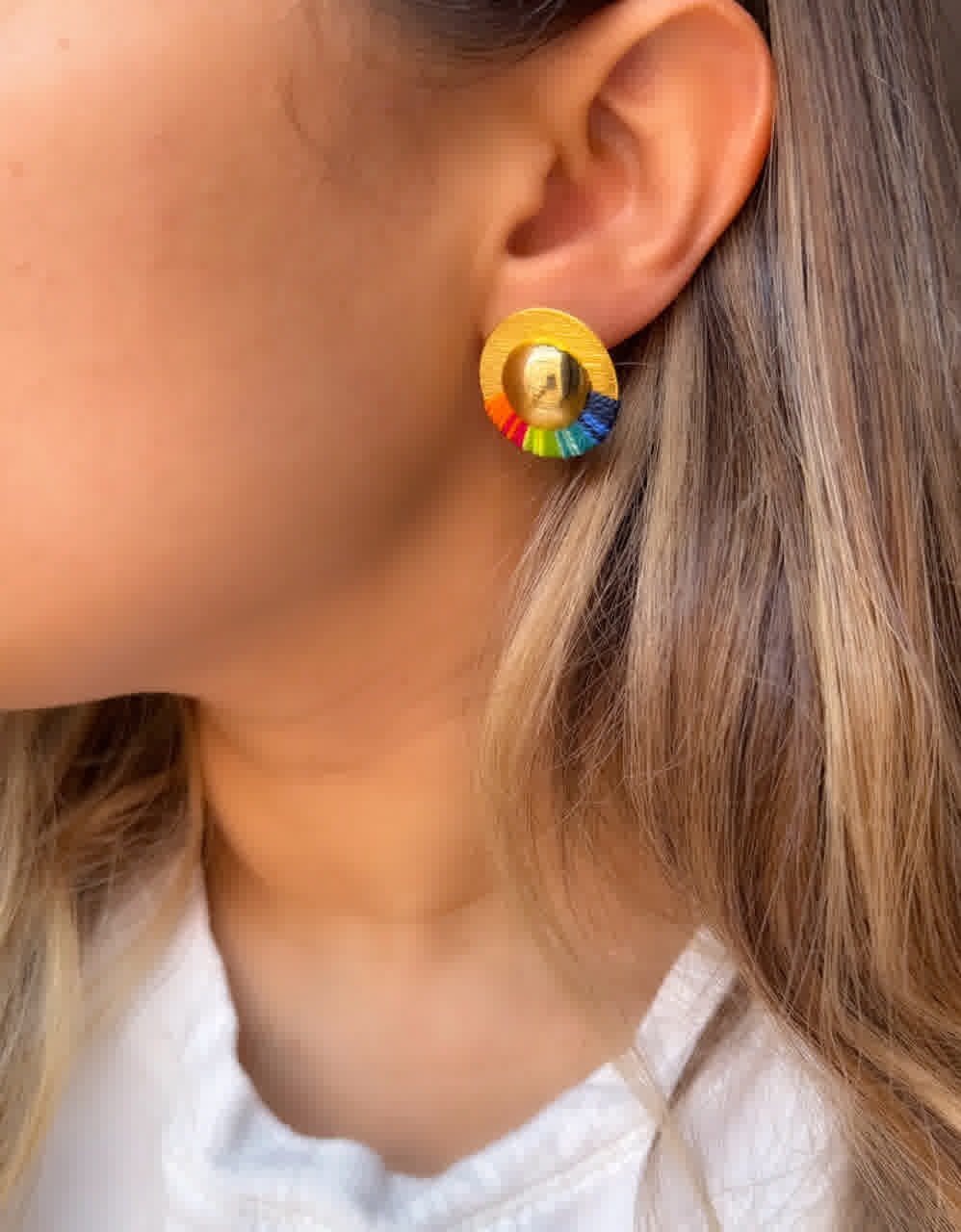 Aretes Topo Amazonia Multicolor