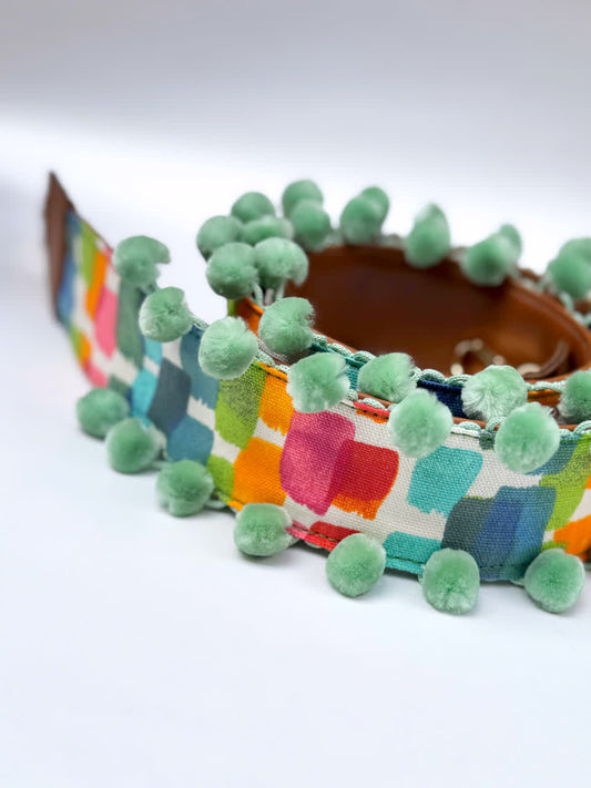 Asa Lona pompón Turquesa - Sara´s accesorios