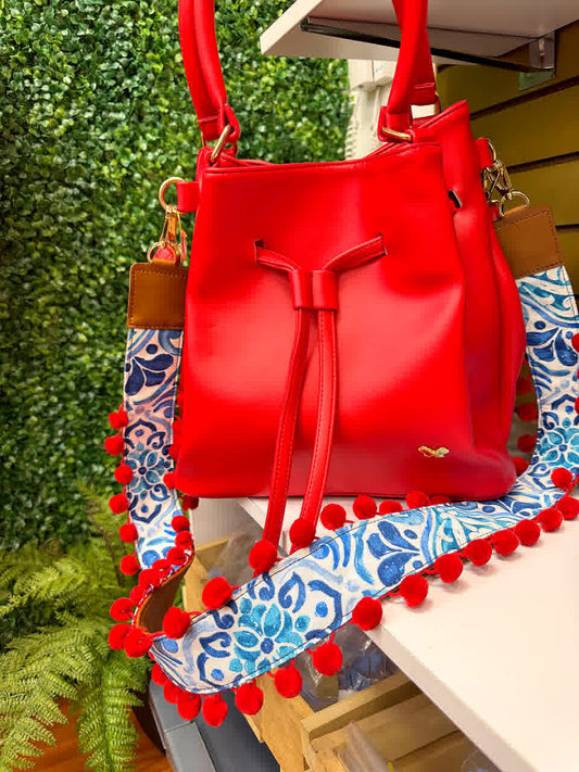 Asa Lona pompón Rojo - Sara´s accesorios