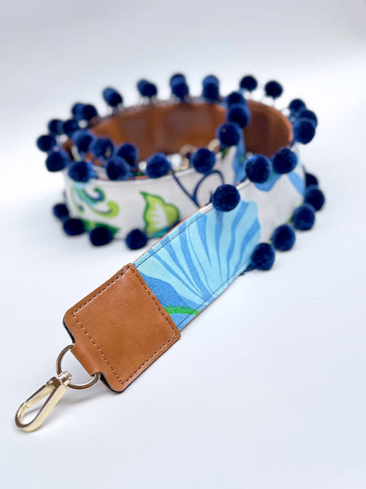 Asa Lona pompón Verde y azules - Sara´s accesorios