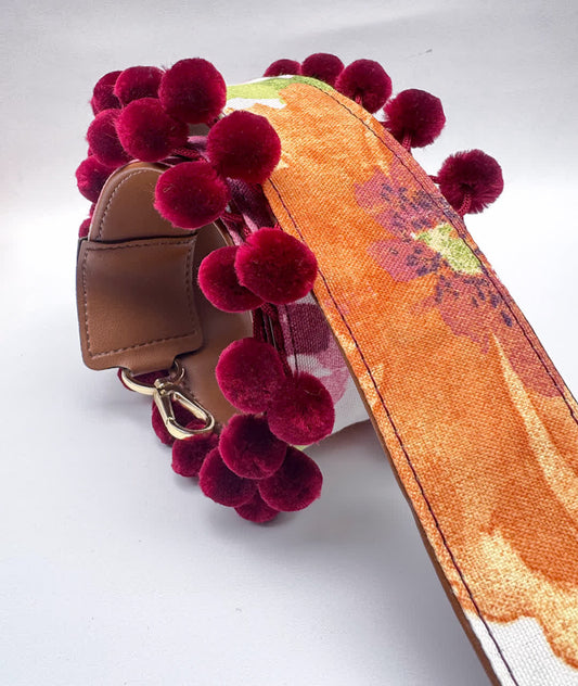 Asa Lona pompón Vinotinto - Sara´s accesorios