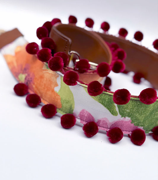 Asa Lona pompón Vinotinto - Sara´s accesorios