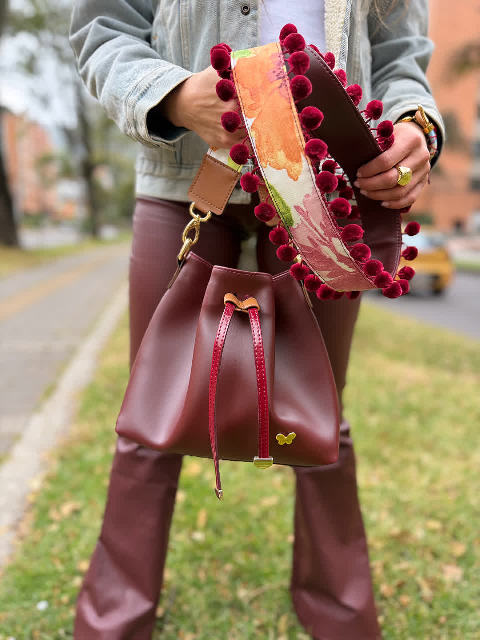 Bolso Mini lucy Vinotinto