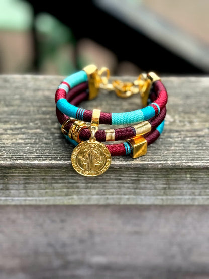 Brazalete Caribe Cascada SB Vino Celeste