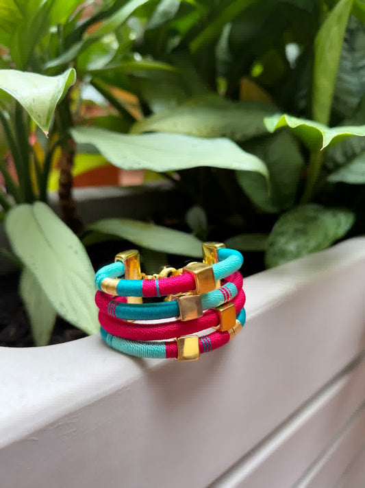 Brazalete Orion Fucsia Turquesa