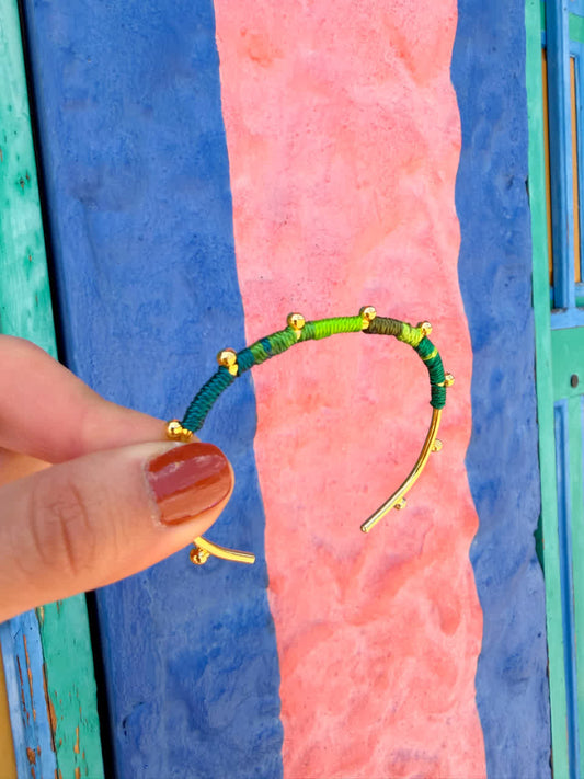 Brazalete Praga Lia Aro Balines Verdes