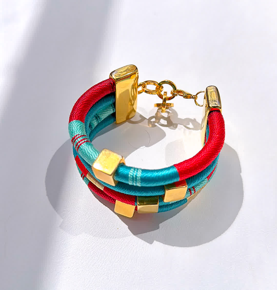 Brazalete Constelacion Orion Rojo turquesa