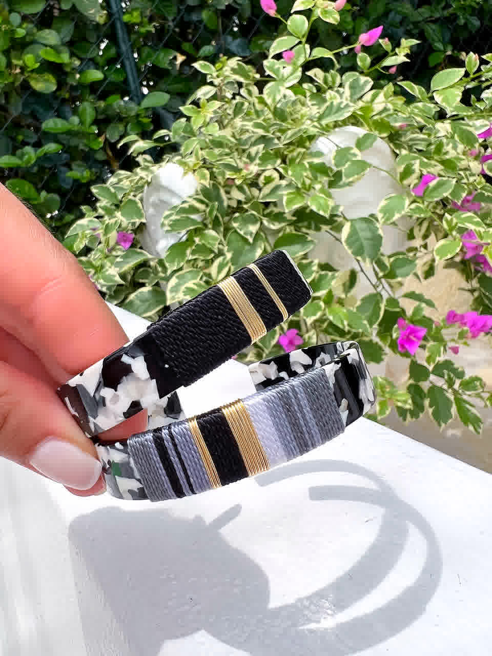 Brazalete Print Blanco y Negro