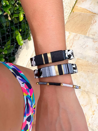 Brazalete Print Blanco y Negro