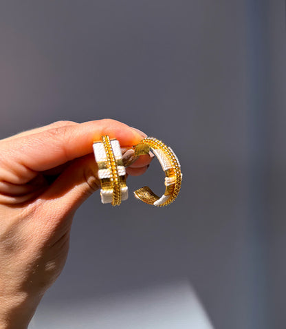 Aretes Caribe Candongas Bonaire White