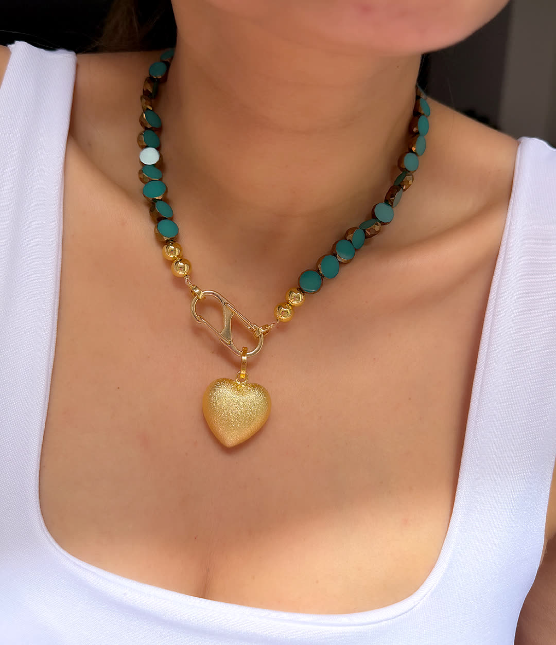 Collar Açai aguamarina