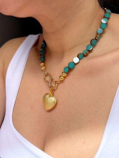 Collar Açai aguamarina