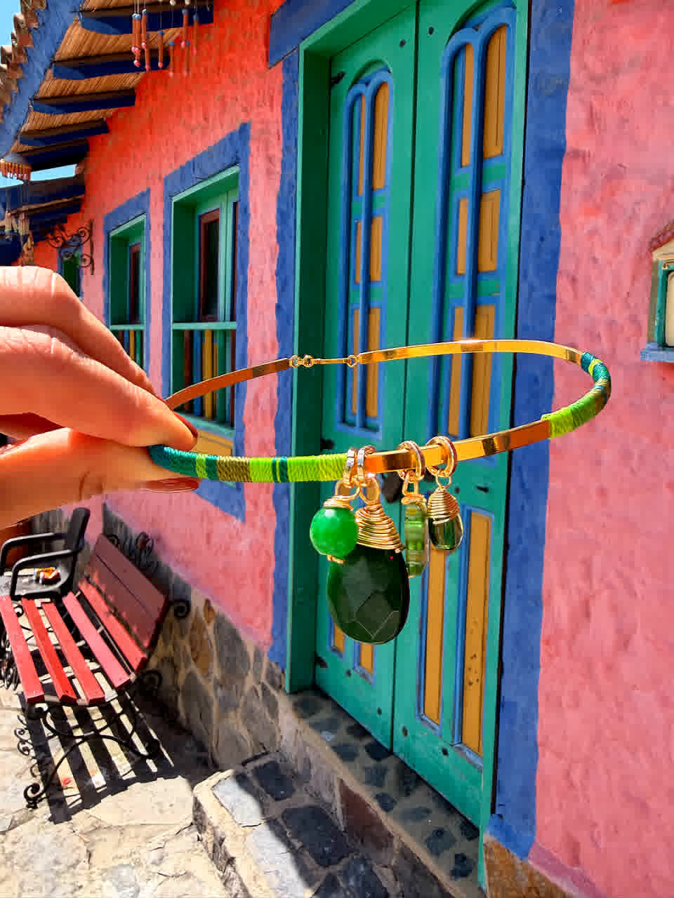 Choker Origen Guatavita Verdes