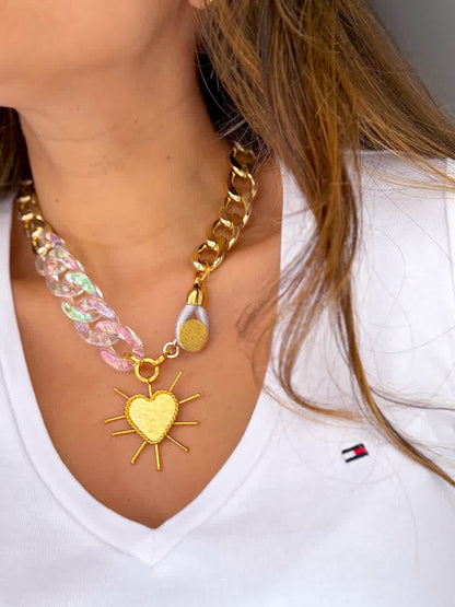 Collar Chain Colors Cristal - Sara´s accesorios