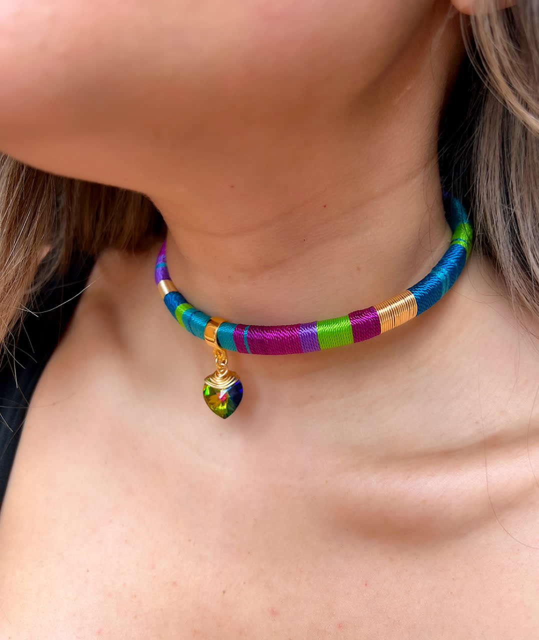 Collar Caribe Punta Cana Pistacho