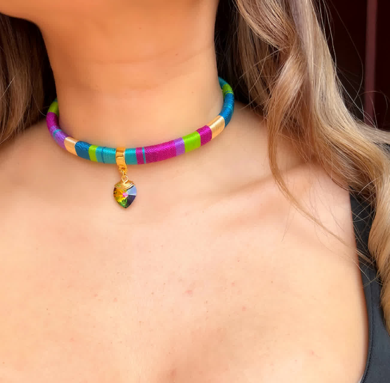 Collar Caribe Punta Cana Pistacho