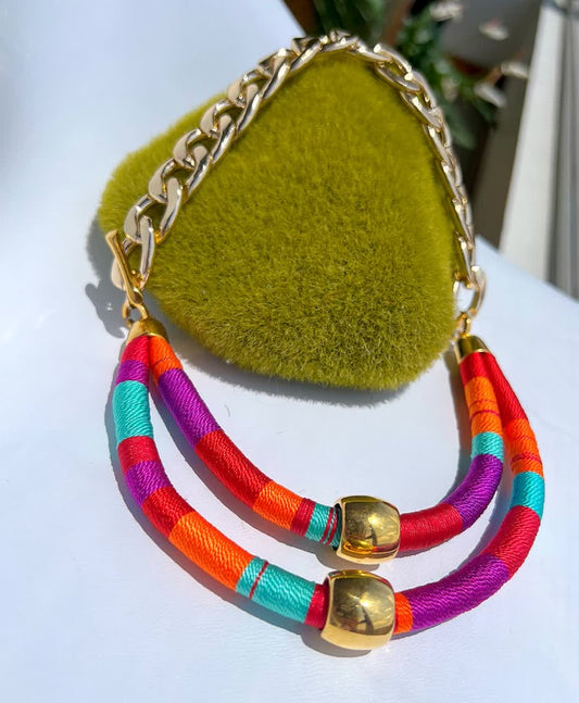 Collar Chain Abajo Fresa